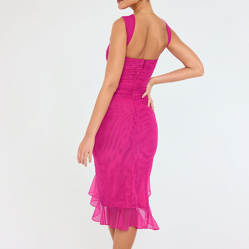 Bodycon Dress | Slim Skinny Sleeveless Midi Dress - Gorgeous Feather