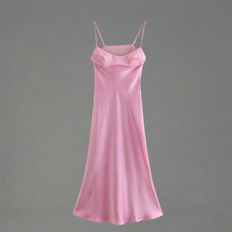 Elegant Satin Maxi Party Dress