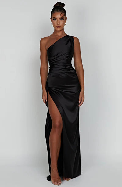 Maxi Dress | One-shoulder Backless Split - Gorgeous Feather