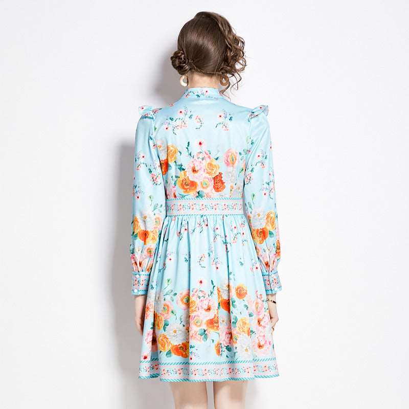 Midi Dress | Vintage Court Style Lantern Sleeve