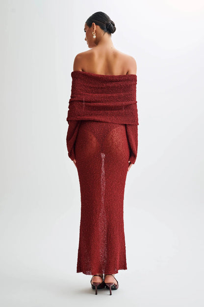 Winter_Dress_French-Style_Off-Shoulder_Knitted_Maxi_Dress_Gorgeous_Feather_