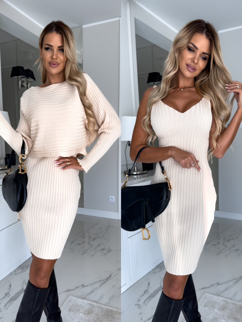 Winter_Dress_Solid_Stripe_Top_and_Suspender_Skirt_Gorgeous_Feather_