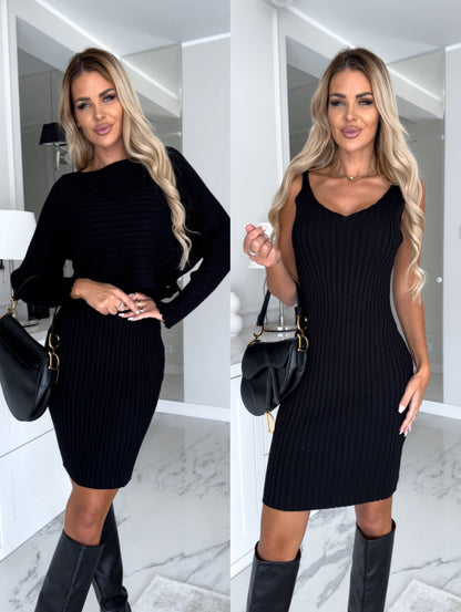 Winter_Dress_Solid_Stripe_Top_and_Suspender_Skirt_Gorgeous_Feather_