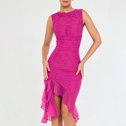 Bodycon Dress | Slim Skinny Sleeveless Midi Dress - Gorgeous Feather