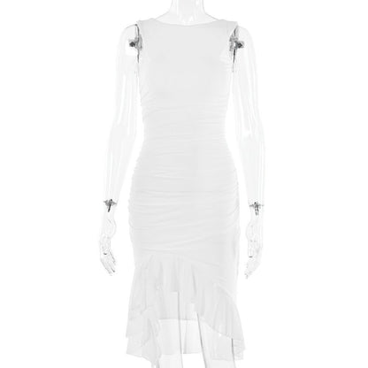 Bodycon Dress | Slim Skinny Sleeveless Midi Dress - Gorgeous Feather
