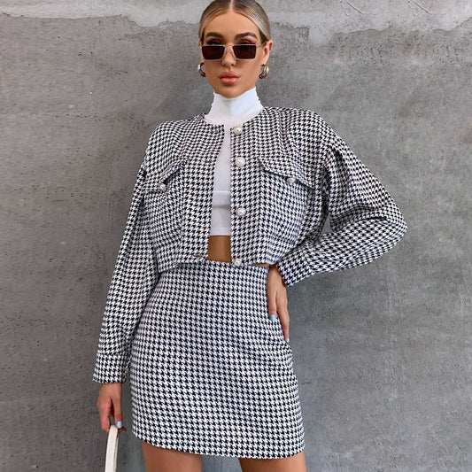 Formal Dress | Tight - Fitting Two - Piece Jacket Suit - Gorgeous Feather