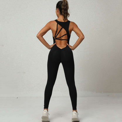 Jumpsuit | Sleeveless Top Tight Pants - Gorgeous Feather