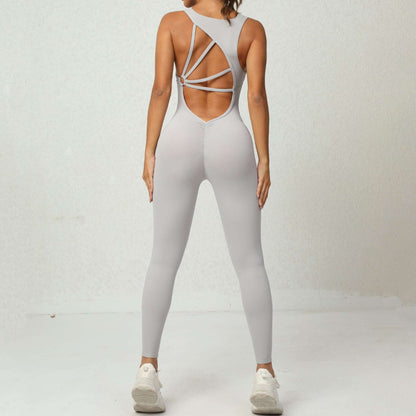 Jumpsuit | Sleeveless Top Tight Pants - Gorgeous Feather