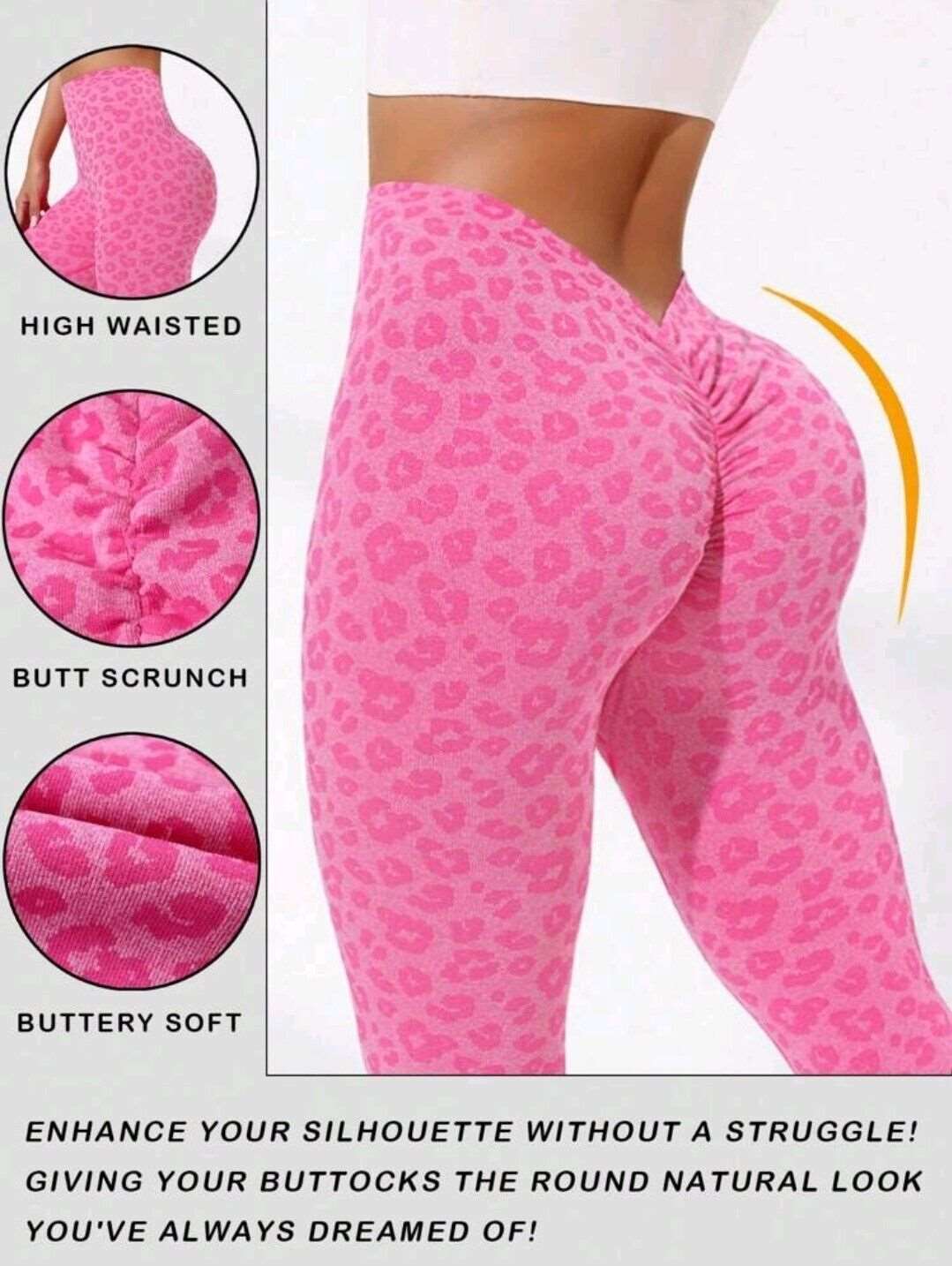 Legging | Seamless Double Hip Lifting Pink - Gorgeous Feather