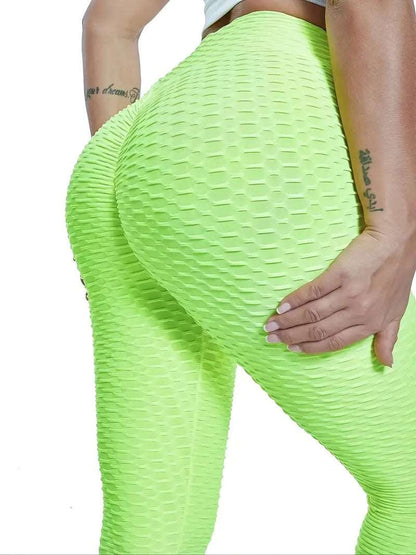 Leggings | Anti Cellulite Honeycomb Green - Gorgeous Feather