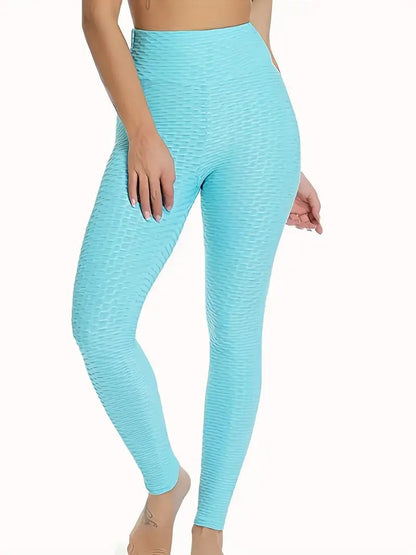 Leggings | Anti Cellulite Honeycomb Lake Blue - Gorgeous Feather