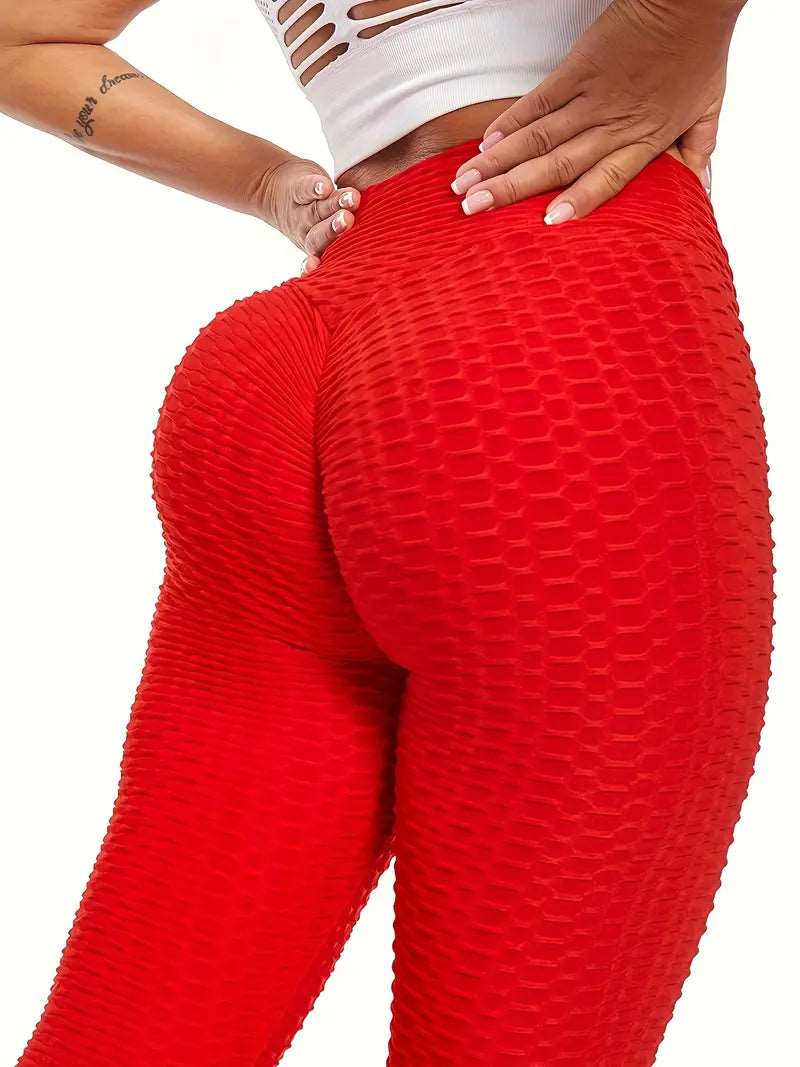 Leggings | Anti Cellulite Honeycomb Red - Gorgeous Feather