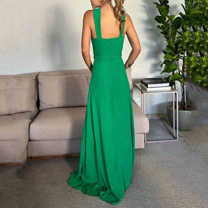 Maxi Dress | Halter Backless Sling Dress - Gorgeous Feather