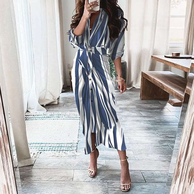 Maxi Dress | Lace Up Long Dress - Gorgeous Feather