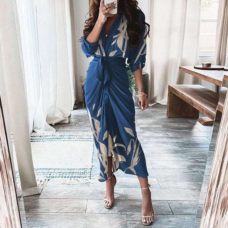 Maxi Dress | Lace Up Long Dress - Gorgeous Feather