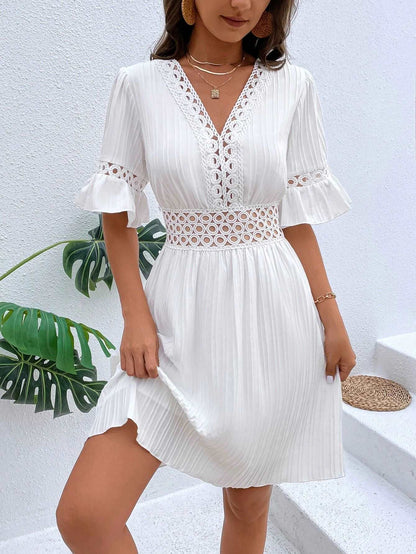Midi Dress | Patchwork Lace Fashion - Gorgeous Feather