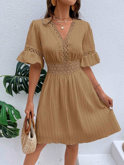 Midi Dress | Patchwork Lace Fashion - Gorgeous Feather