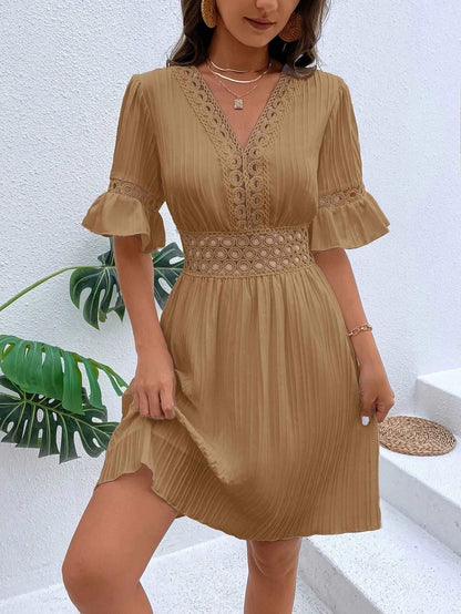 Midi Dress | Patchwork Lace Fashion - Gorgeous Feather