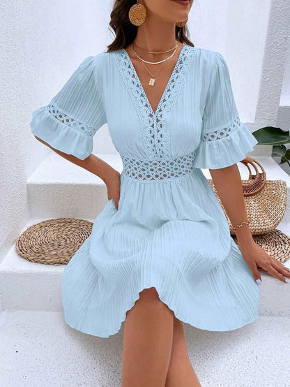 Midi Dress | Patchwork Lace Fashion - Gorgeous Feather