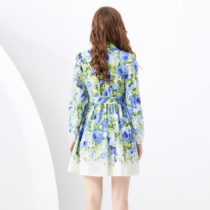 Midi Dress | V - neck Retro Short Dress - Gorgeous Feather