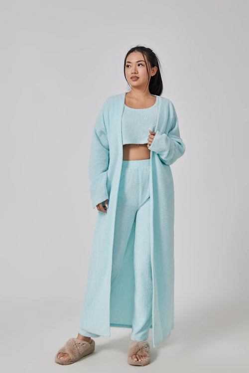 Pajama Set | Lounge Three Piece - Light Blue