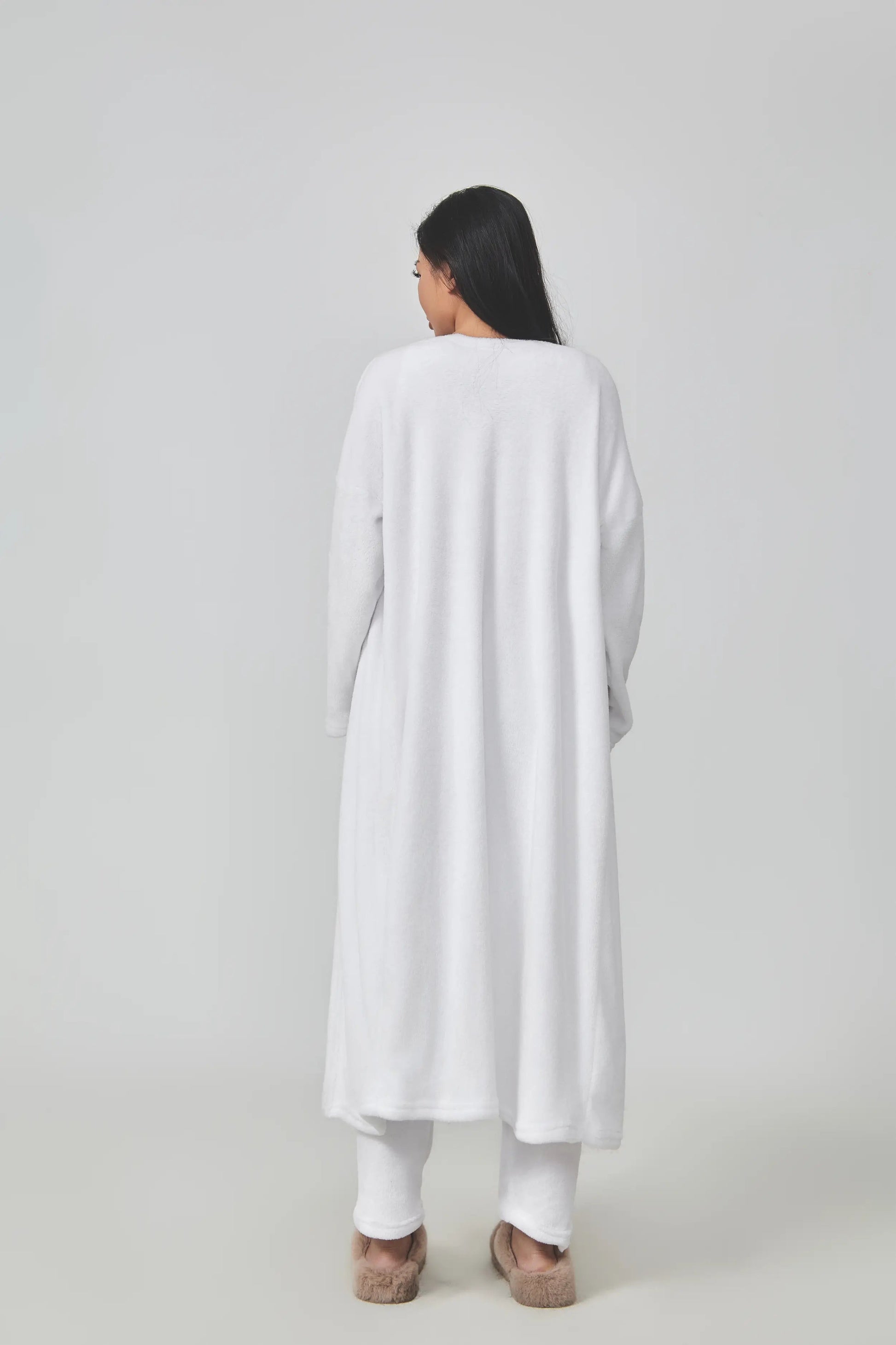 Pajama Set | Lounge Three Piece - White - Gorgeous Feather