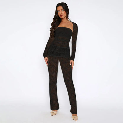 Party Dresses | Long Pant Three Piece Black Suit - Gorgeous Feather