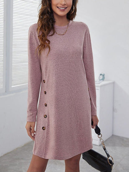 Winter Dress Casual Loose Fit Long - sleeved Dress - Gorgeous Feather