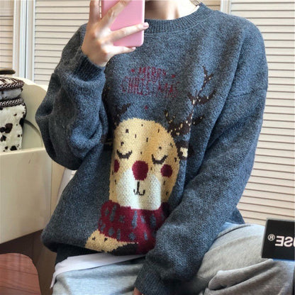 Winter Top Women's Padded Christmas Elk Sweater - Gorgeous Feather