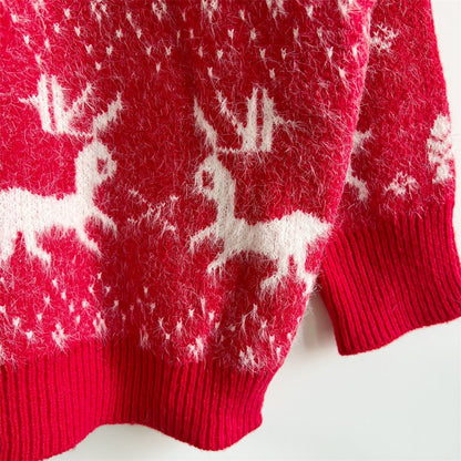 Winter Tops Snowflake Funny Christmas Sweater with Scarf - Gorgeous Feather