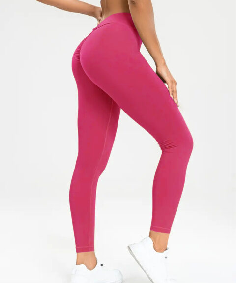 Legging | High Waist Butt Lift Rose Red