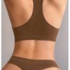 Lingerie | Push Up Bra & Panty Two pcs Brown- GORGEOUS FEATHER