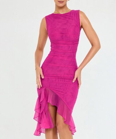 Bodycon Dress | Slim Skinny Sleeveless Midi Dress