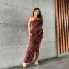 images Bodycon Dress Tube Top Backless Split Tassel - Gorgeous Feather
