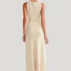 Elegant Knitted Sleeveless Long Maxi Dress - Gorgeous Feather