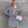 Formal Dress | Tight - Fitting Two - Piece Jacket Suit - Gorgeous Feather
