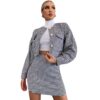 Formal Dress | Tight - Fitting Two - Piece Jacket Suit - Gorgeous Feather