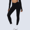 Legging | Cross Stitching Black - Gorgeous Feather
