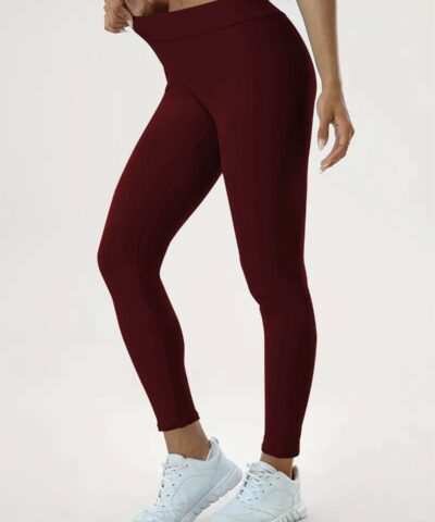 Legging | High Waist Butt Lift Wine Red - Gorgeous Feather