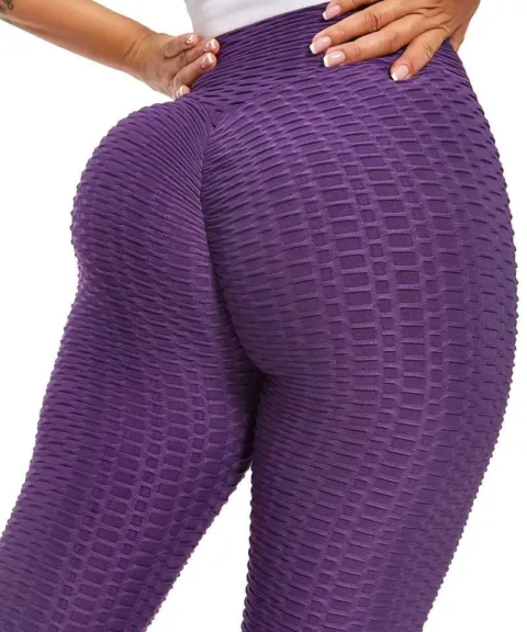 Leggings | Anti Cellulite Honeycomb Purple - Gorgeous Feather