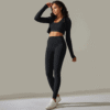 Legging | Seamless Legging and Zipper Top - Gorgeous Feather