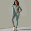 Legging | Seamless Legging and Zipper Top - Gorgeous Feather