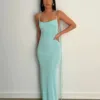 images Maxi Dress | Backless Bodycon Dress Sky Blue - Gorgeous Feather