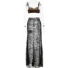 Maxi Dress | Lace Sling Backless Long Dress Black - Gorgeous Feather