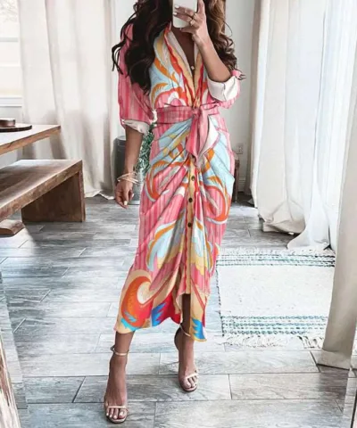 Maxi Dress | Lace Up Long Dress