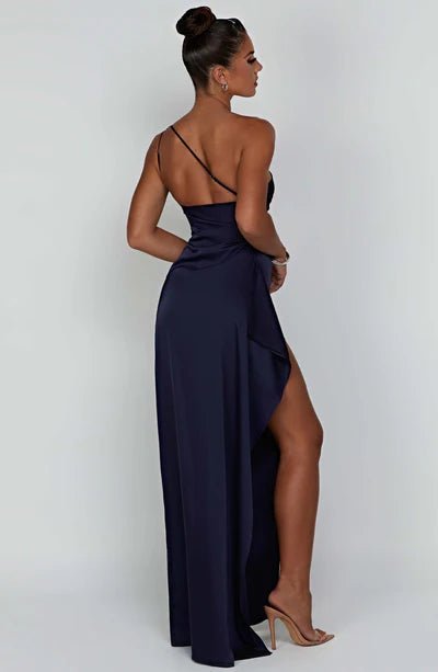 Maxi Dress | One - shoulder Backless Split - Gorgeous Feather