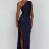 Maxi Dress | One - shoulder Backless Split - Gorgeous Feather