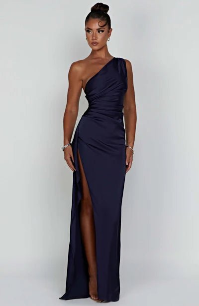 Maxi Dress | One - shoulder Backless Split - Gorgeous Feather