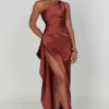 Maxi Dress | One - shoulder Backless Split - Gorgeous Feather