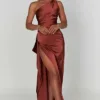 Maxi Dress | One - shoulder Backless Split - Gorgeous Feather